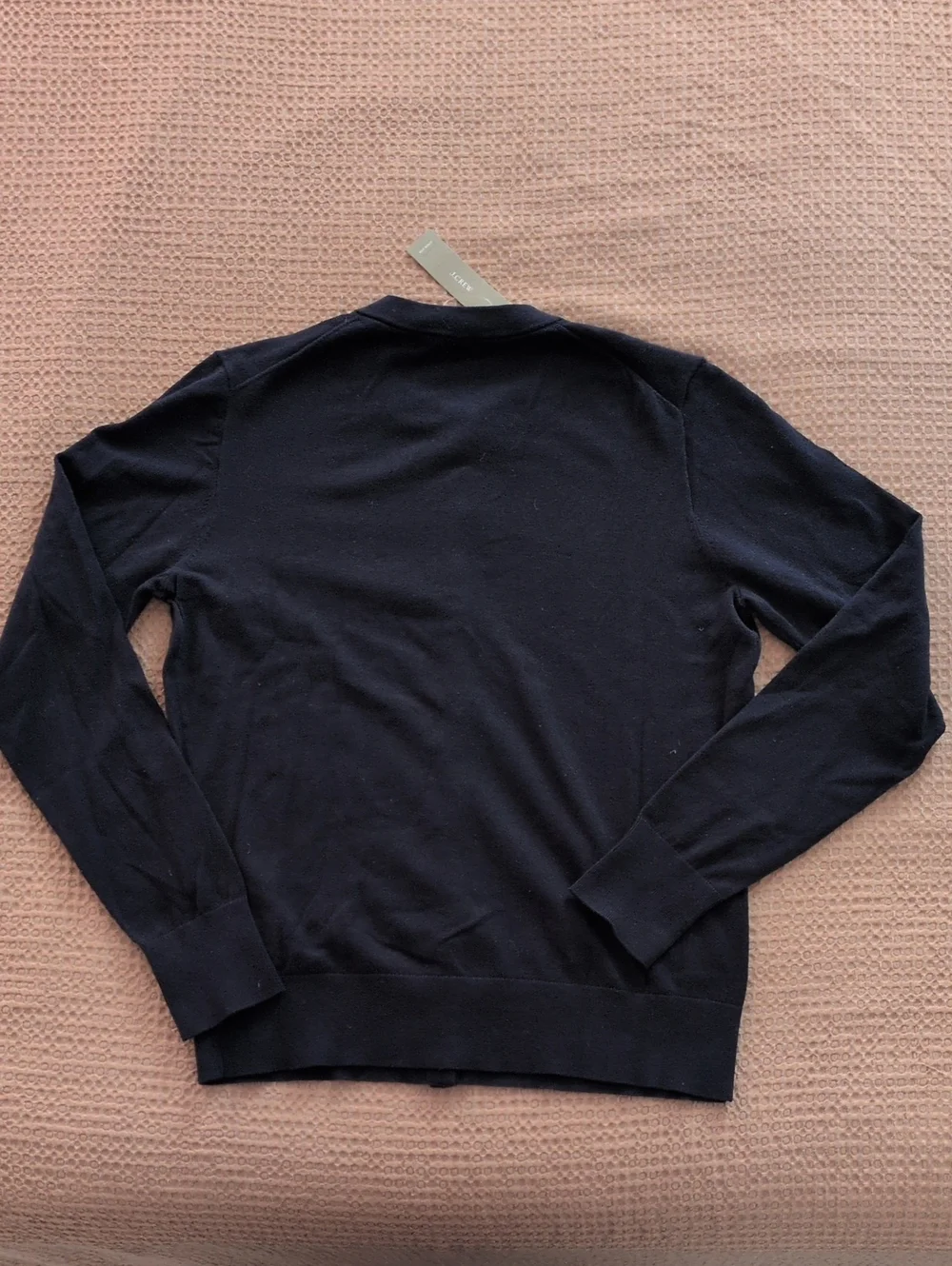 J. Crew Navy Button-Front Crewneck Cardigan